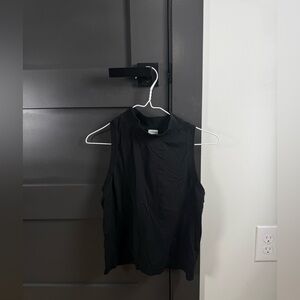 Athleta Mockneck Racerback Black Tank Women’s Size Medium EUC!!